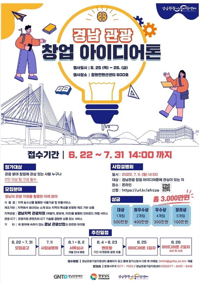  2022 경남 관광 창업 아이디어톤 공모전