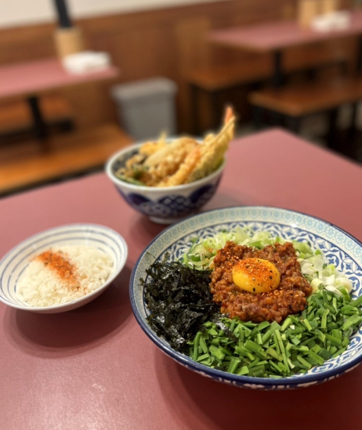  전주 객사 맛집 ) 유쿄니 _ 마제소바 & 텐동 먹어 본 후기