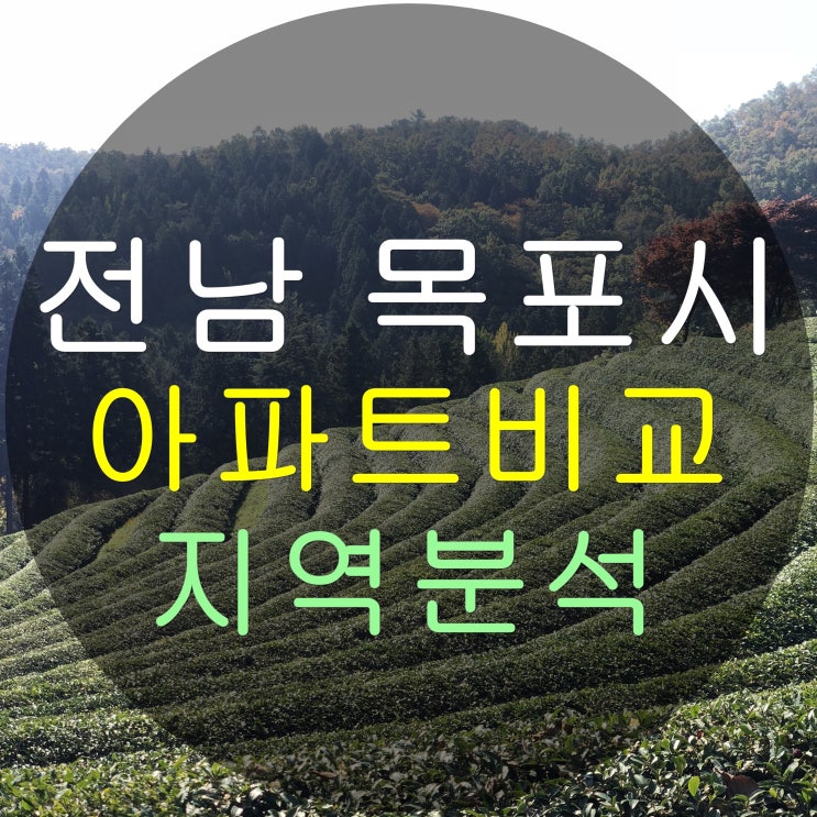  전남 목포시 지역분석 및 아파트 비교 (옥암동 모아엘가)