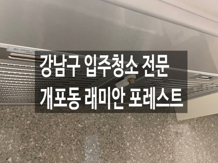  강남구 입주청소 전문 개포동 래미안 포레스트