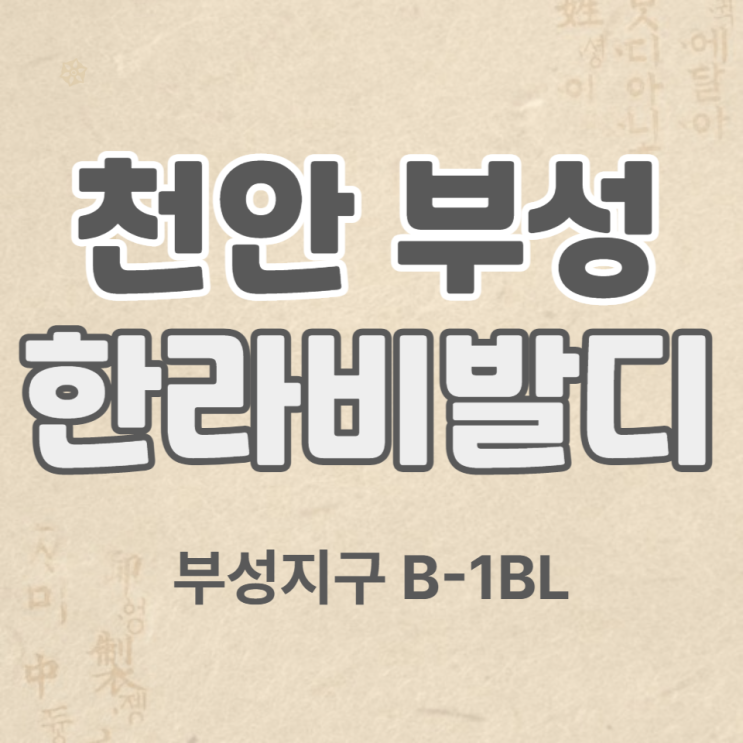  천안 부성지구 한라비발디 654세대 공급안내