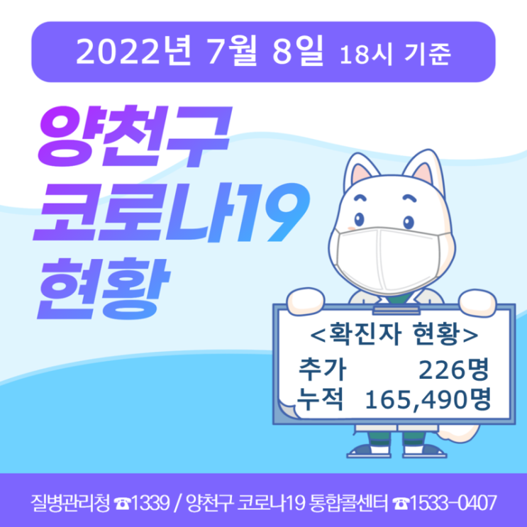 코로나19 현황(7.8. 기준)