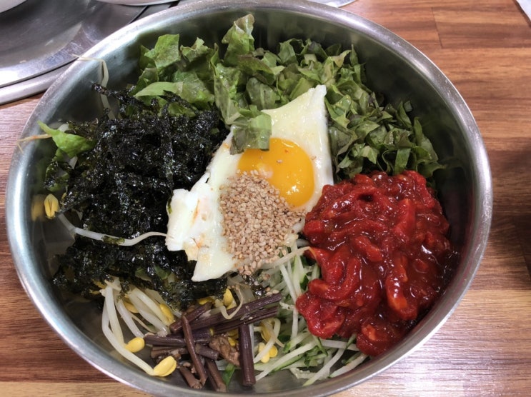  군산CC 맛집, 삼거리식당 육회비빔밥 추천