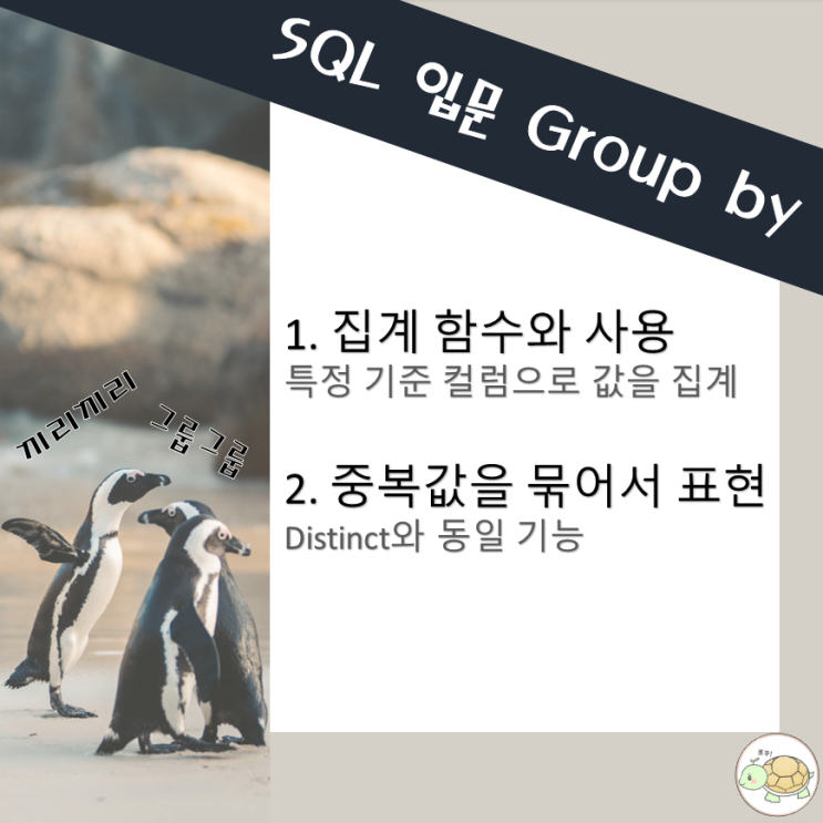 [SQL 입문] 집계 함수와 활용되며, 데이터를 그룹으로 묶는 group by