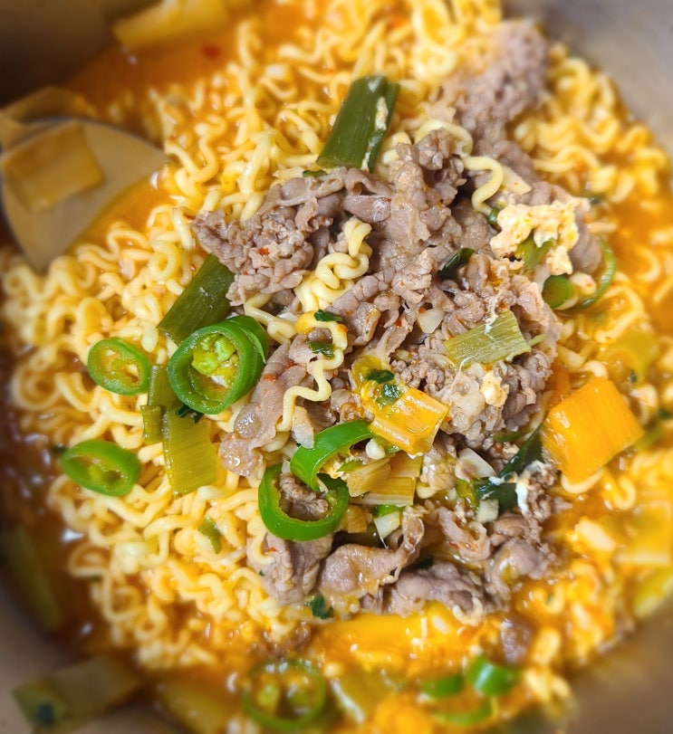  맛이 기가 막힌 건강 라면