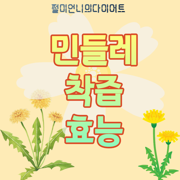  민들레 착즙 효능 및 영양성분 섭취방법은?
