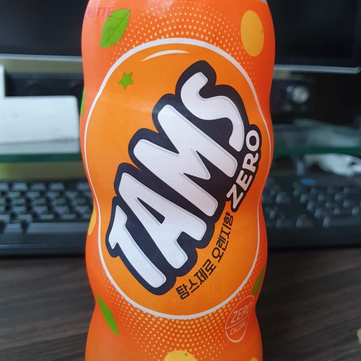  탐스제로(TAMS ZERO) 음료수 칼로리(열량), 맛, 영양성분정보 (탐스 오렌지 맛 음료 600ml)