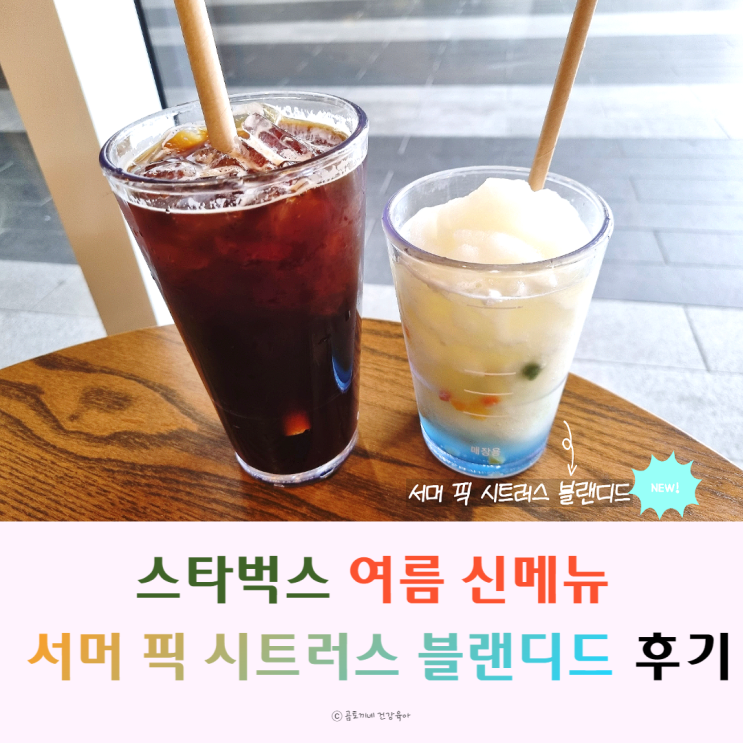 7월 스벅 신메뉴 서머 픽 시트러스 블렌디드 후기 7월 스벅 신메뉴 서머 픽 시트러스 블렌디드 후기