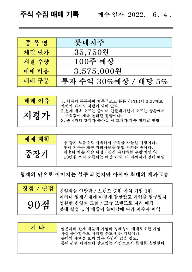 롯데지주의 가능성에 투자한다. : 네이버 블로그