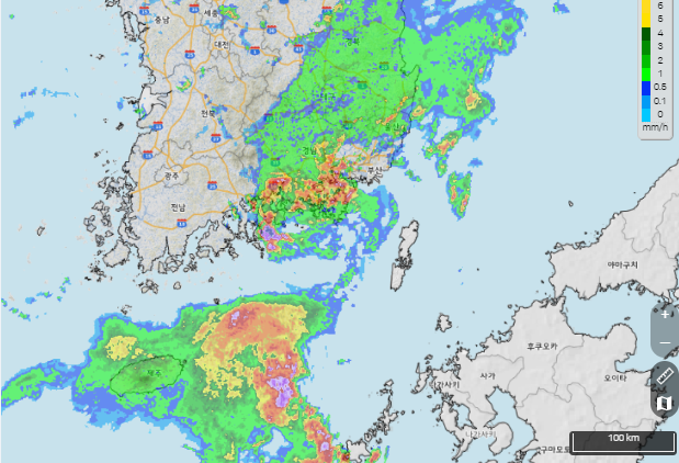 기상청 초단기 강수예측으로 6시간 이내에 비가 오는지 확인하는 방법