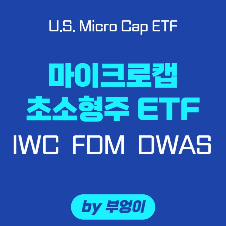 미국 마이크로캡 ETF - IWC, FDM, DWAS (초소형주, Micro Cap) 미국 마이크로캡 ETF - IWC, FDM, DWAS (초소형주, Micro Cap)