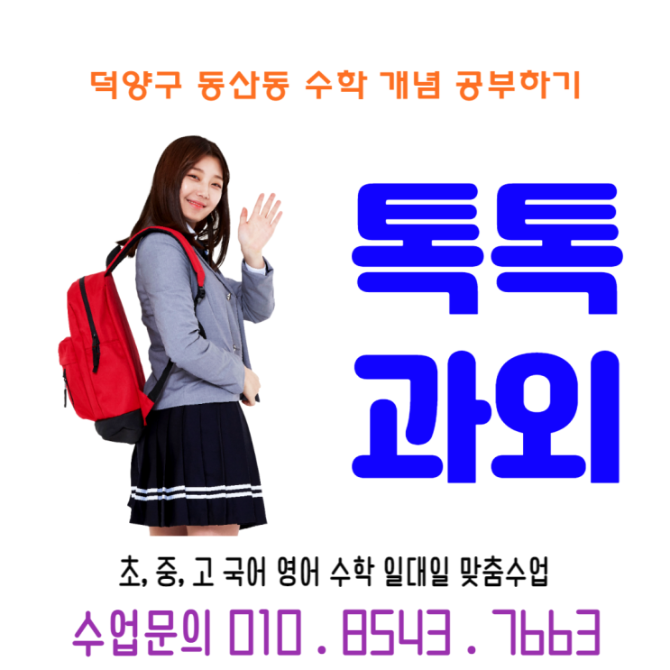  [고양] 덕양구 동산동과외 중학생 수학 개념과 문제풀이는 세트입니다.