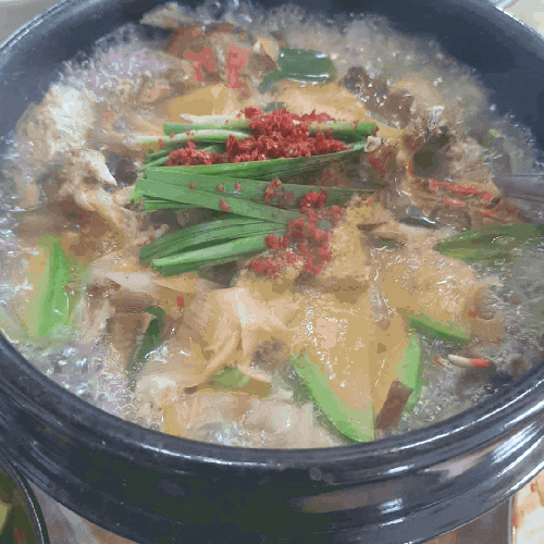  경남 하동 여행, 처음 맛보는 참게탕 제첩회가 일품인 옥수가네집