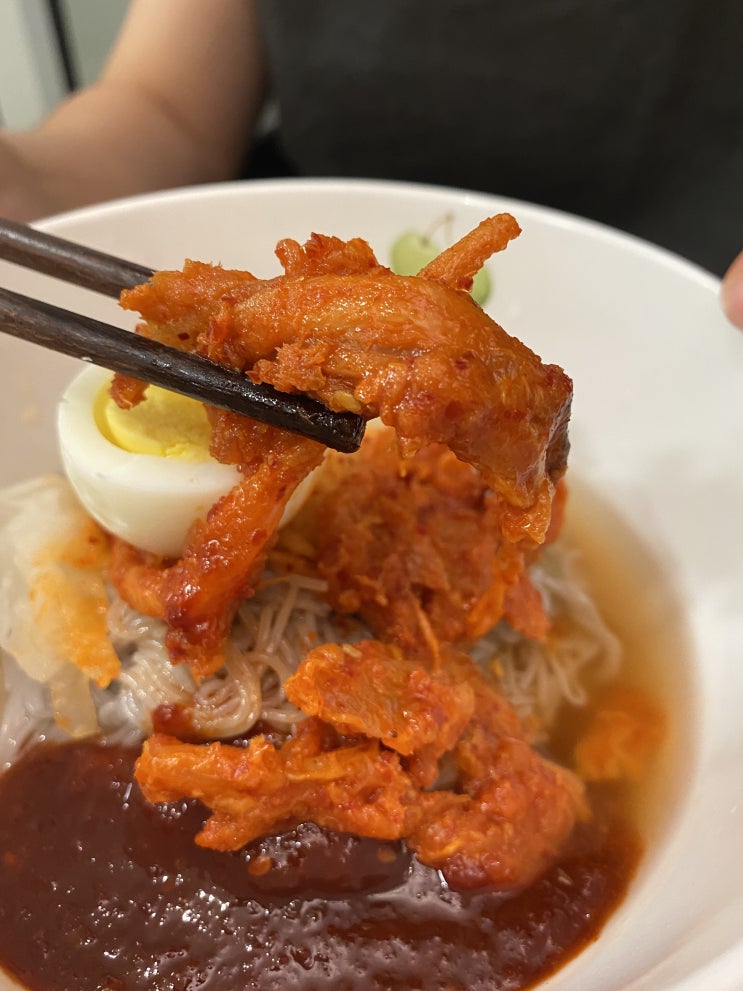  프리미엄 밀키트 면사랑, 오장동식 간재미 회냉면 찐후기
