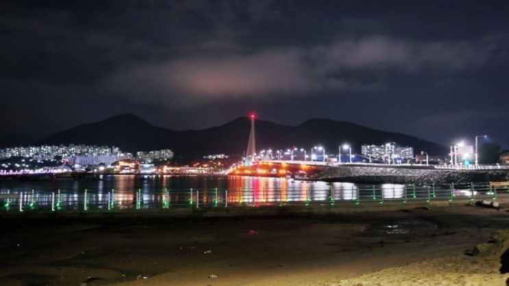 [여수산책]여름밤 여수 선소대교, 웅천해수욕장 야경