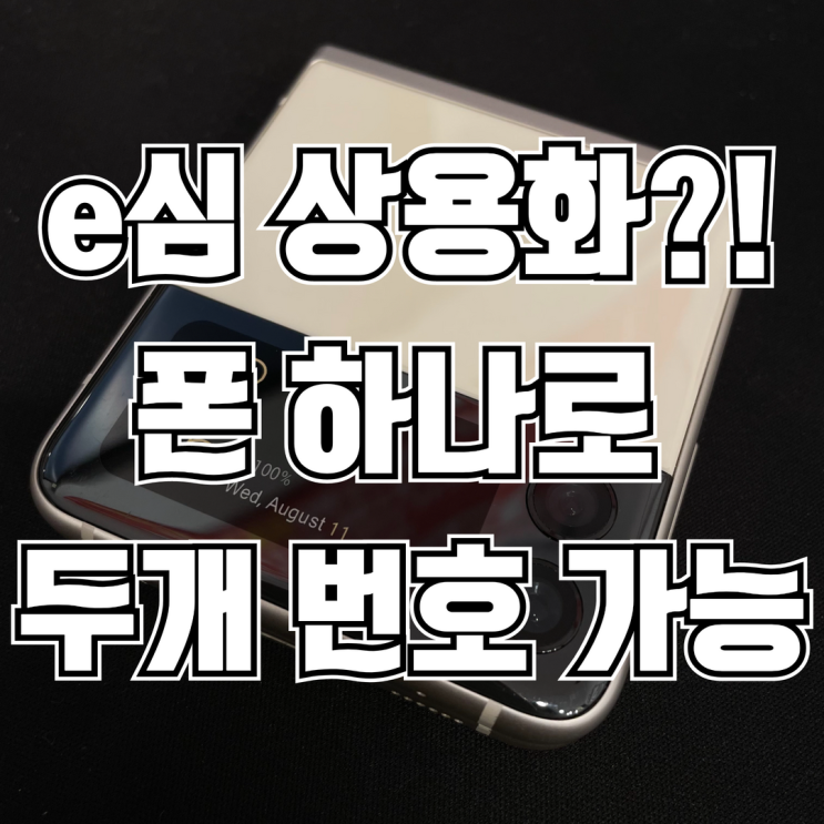  갤럭시Z플립4 & 폴드4 e심 폰 하나로 2개 번호 가능 장점은?