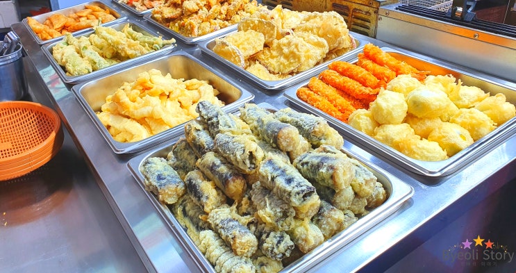  암사시장 맛집 BEST4 닭강정,떡볶이,떡갈비,전 먹방