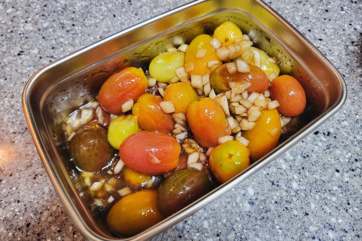  토마토 마리네이드 방울토마토 절임 요리 다이어트 샐러드