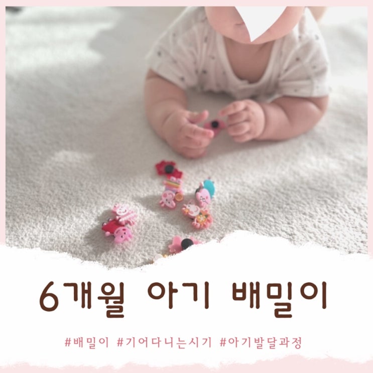  <생후6개월아기발달> 배밀이, 기어 다니는 과정 및 터득 시기, 주의사항