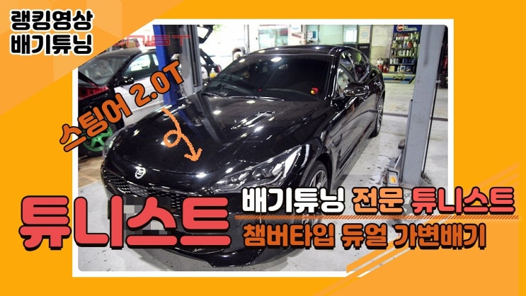  스팅어 2.0T 부밍음 제로 챔버타입 듀얼 가변배기 배기튜닝