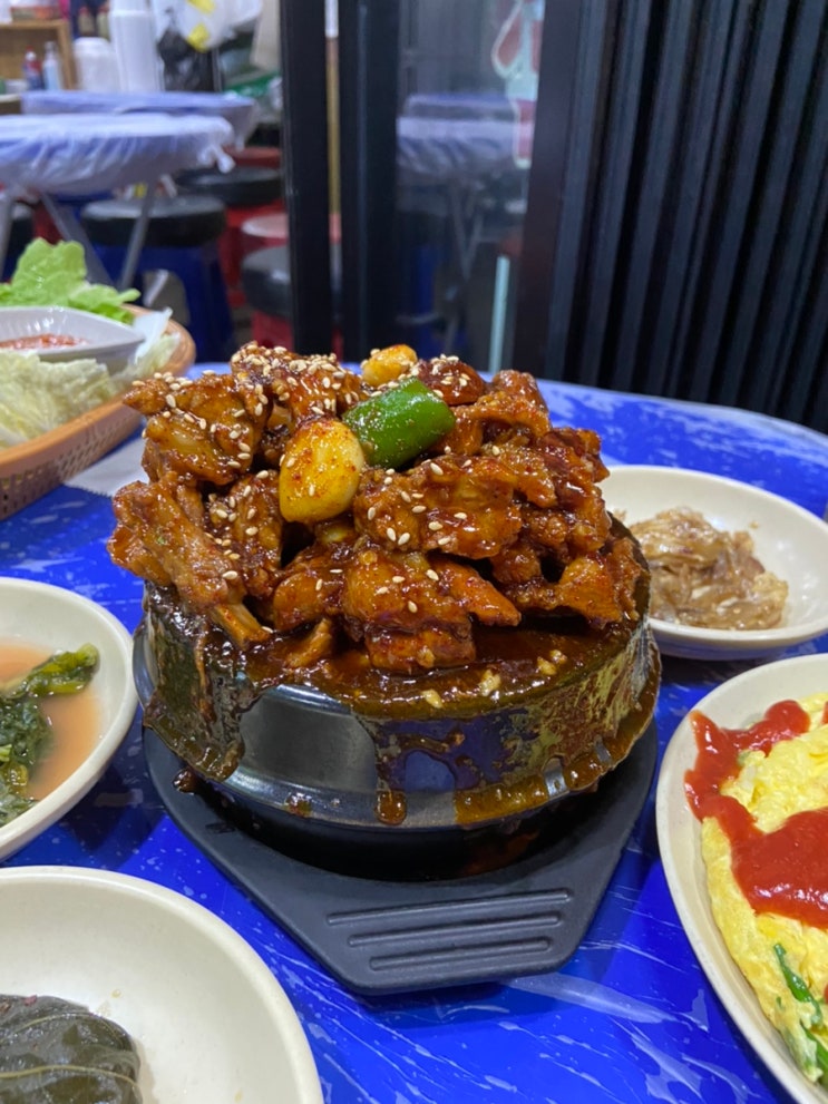  여수 맛집 한꾼에, 매운돼지갈비찜(여수포차거리)