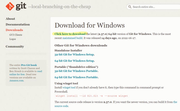  [github] github를 이용하기 위해 git을 설치해보자 - win기준 , git install, 초간단 설치, 링크 첨부