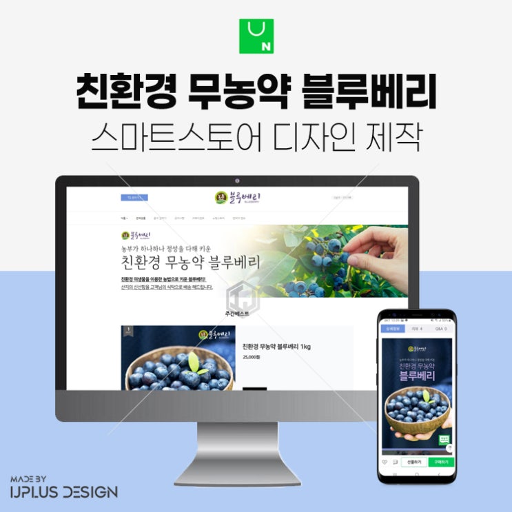  무농약 친환경 농법 블루베리 스마트스토어 상세페이지 디자인 제작