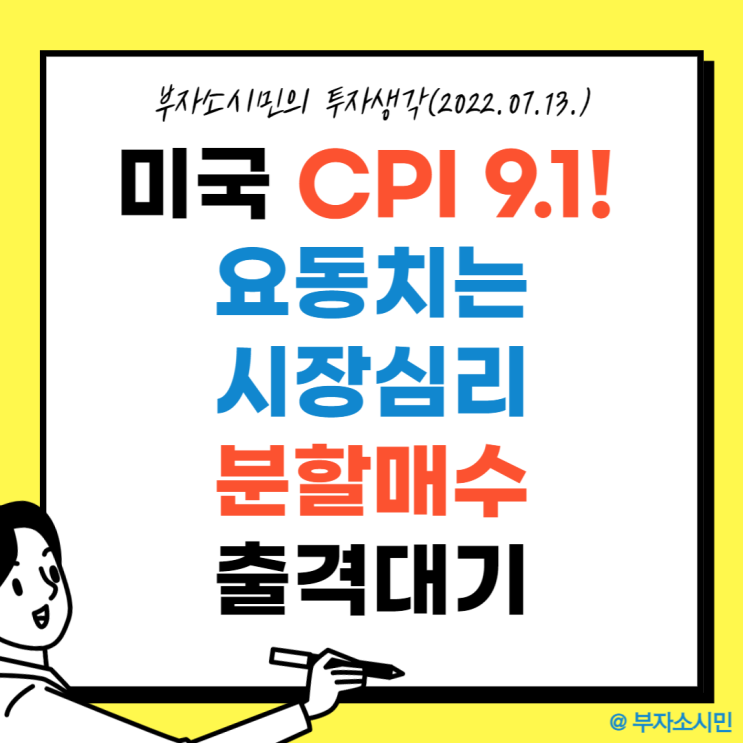  미국 CPI 9.1에 요동치는 선물 지수. 역대급 CPI 뒤에 또 역대급 CPI! 분할매수 출격대기로 대응하기