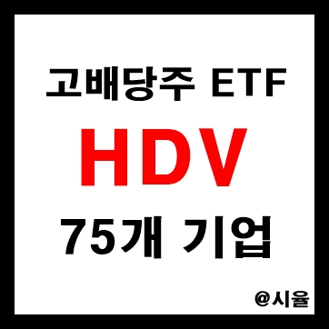 미국 고배당주 ETF, HDV 아세요?