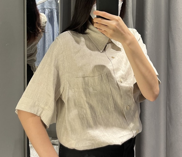  아르켓 매장에서 린넨셔츠 입어보기 | ARKET