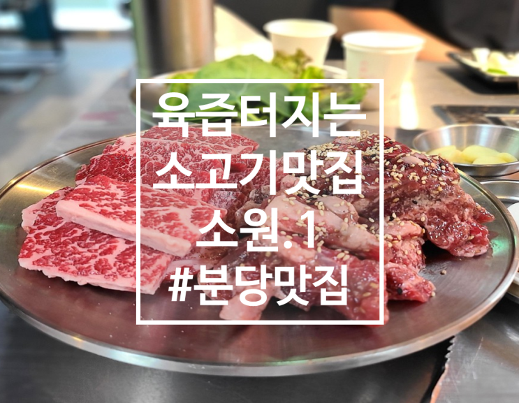  분당 정자동 맛집 육즙 터지는 고기집, 술집 소원.1