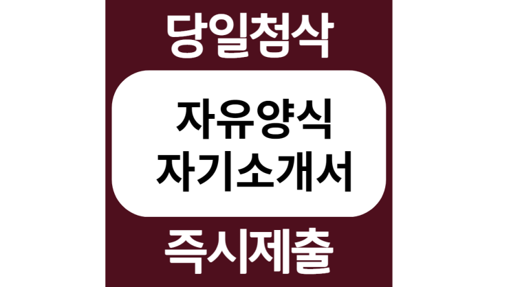 자기소개서 자소서 자유양식문항 지원서 작성방법 첨삭받기 자기소개서 자소서 자유양식문항 지원서 작성방법 첨삭받기