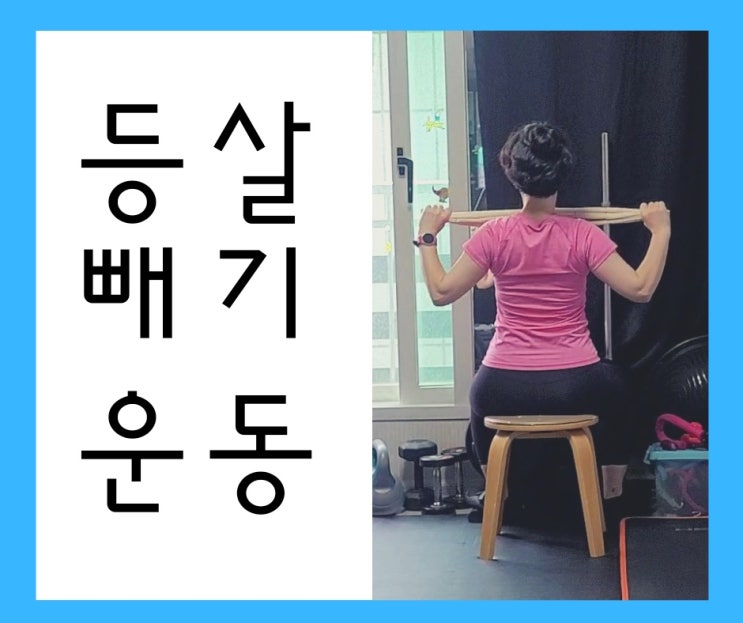  등살빼기 집에서 홈트 준비물 하나면 다 되네