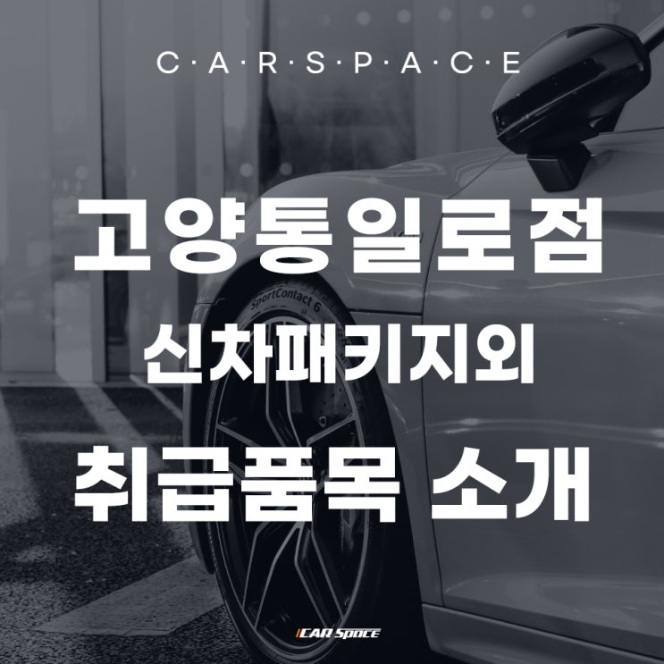  내 차의 품격을 올려주는 카스페이스 고양통일로점이 취급하는 품목들