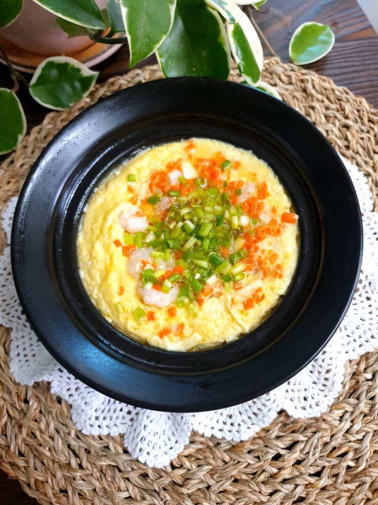  순두부계란찜 전자레인지 7분 냉동새우로 탱글탱글하게 장염에 좋은 음식 간단 아침메뉴