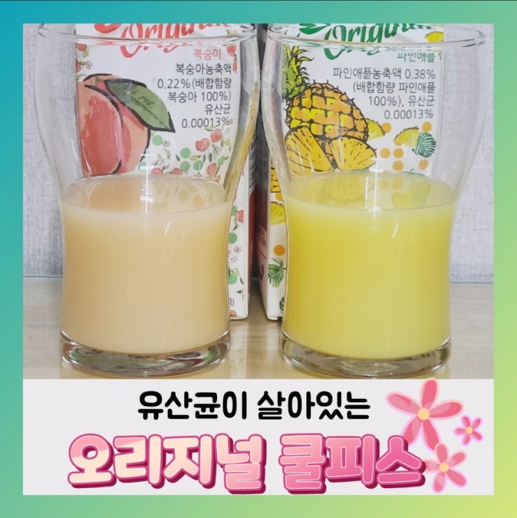 [내돈내산] 쿨피스 복숭아, 쿨피스 파인애플~영양성분,칼로리,유통기한