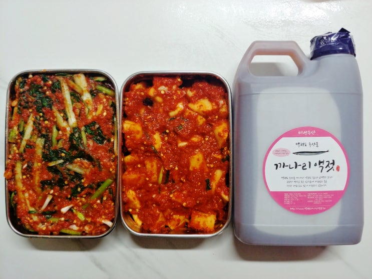  백령도까나리액젓 미성수산 백령도액젓으로 열무김치 & 깍두기