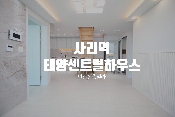  안산시 상록구 사동 신축빌라 매매 사동 태양센트럴하우스 사리역 도보 10분