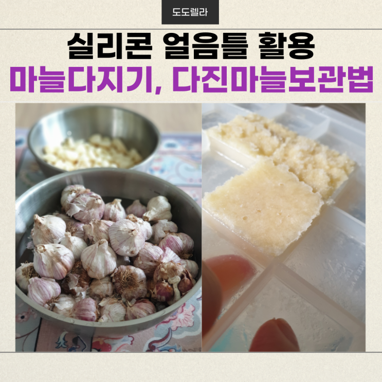  마늘다지기, 실리콘 얼음틀 활용, 다진 마늘 보관법!