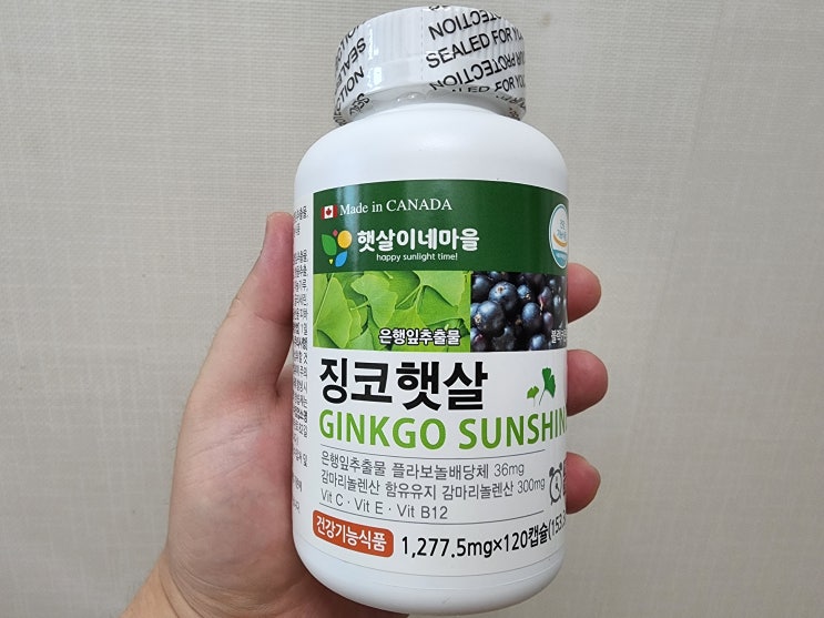  혈액순환영양제, 기억력 개선: 햇살이네마을 징코햇살 후기