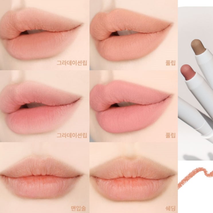  하트퍼센트 립펜슬 보송하게 오버립도 가능한 잇템!