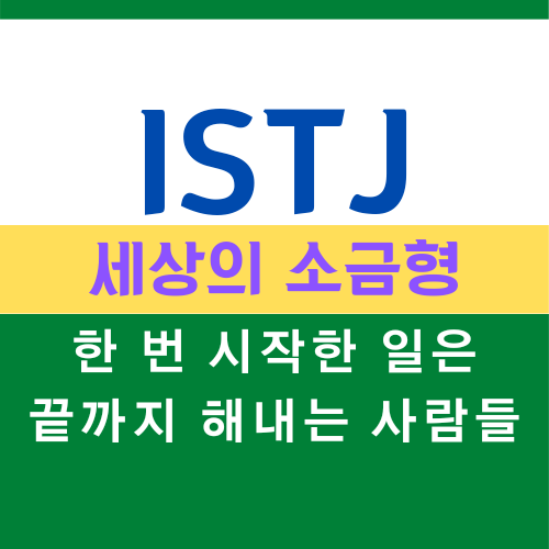  ISTJ 특징, MBTI 유형 세상의 소금형