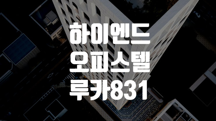 강남 최고급 오피스텔 분양 정보 (루카831)