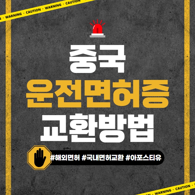  중국 운전면허증, 한국 면허로 교환하려면? 방법 알아두세요!