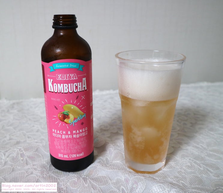 콤부차 두 번째 마셔봄 - 이디야 콤부차 복숭아망고