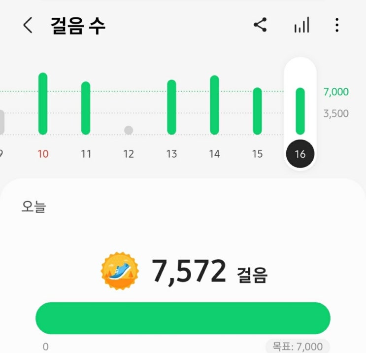  이번주엔 5천보 아닌 7천보 달성