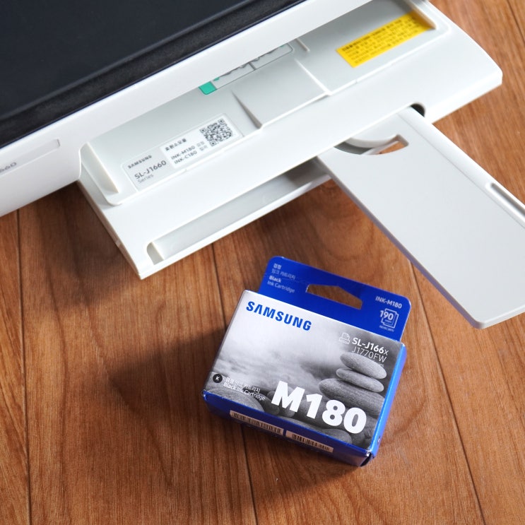 SL-J660 잉크 교체했어요. 물론 삼성 정품 M180 잉크로!