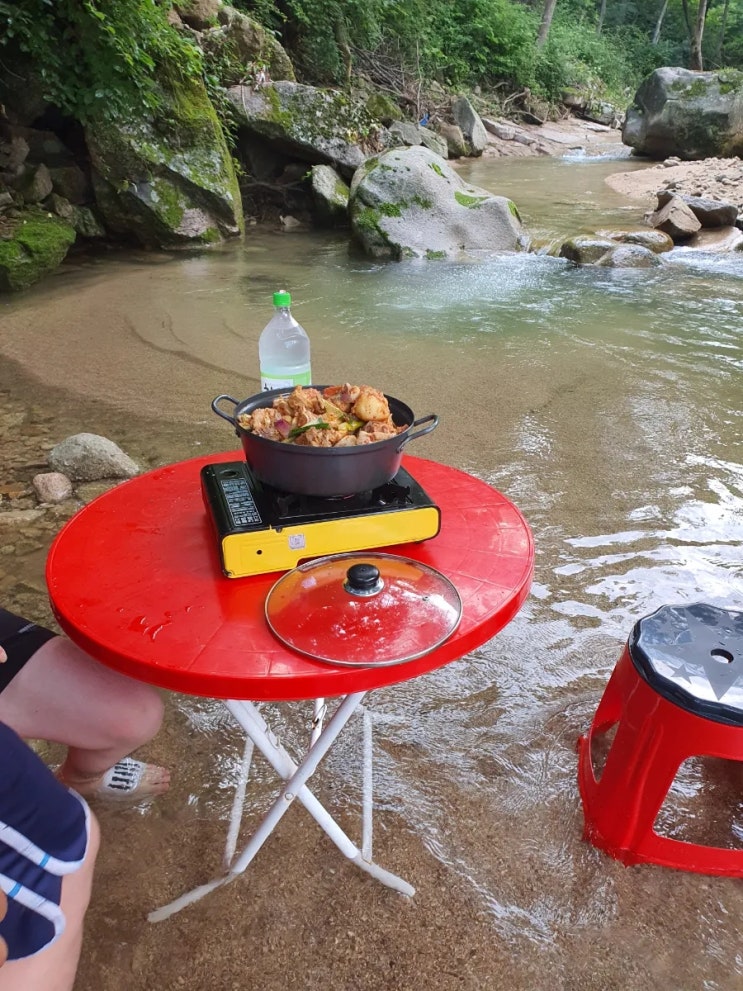 계곡이 바로 앞에 있는 포천-숲속의 행복마을 펜션