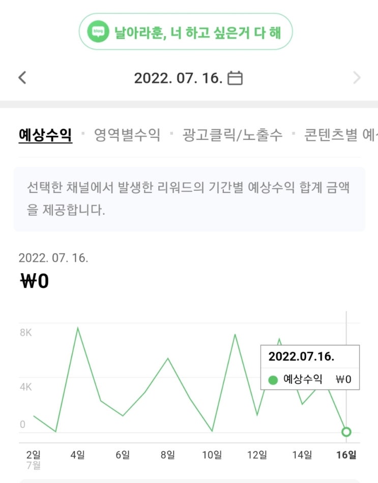 네이버 애드퍼스트 수익 0원 에러?