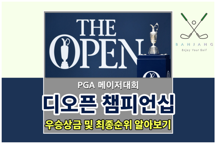  [PGA 메이저대회] 제150회 디오픈챔피언십 최종순위 및 우승상금 알아보기 , 캐머런 스미스 메이저대회 첫 우승~!! 한국 선수 순위 알아보기